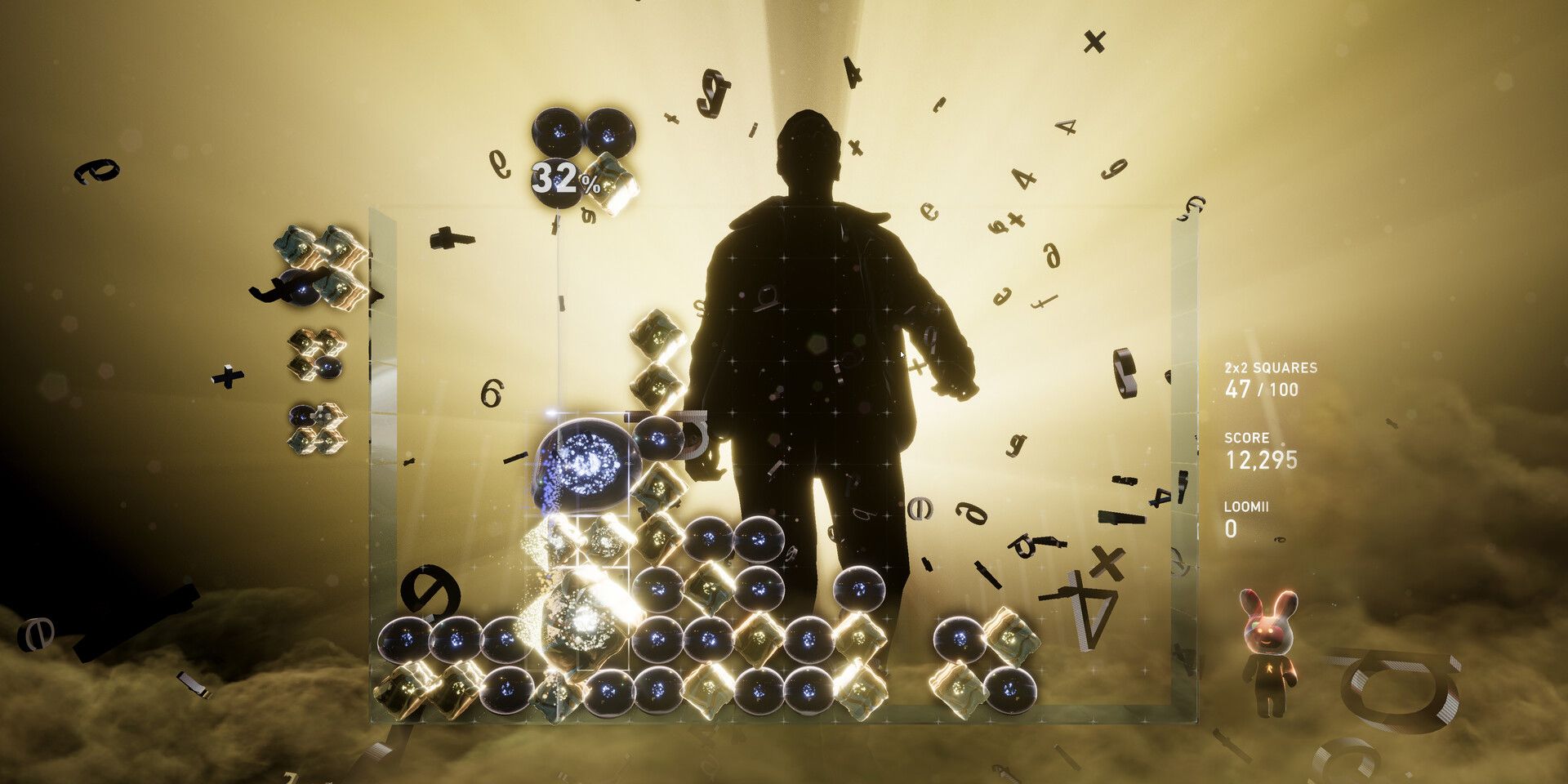 Gameplay screenshot from Lumines Arise.