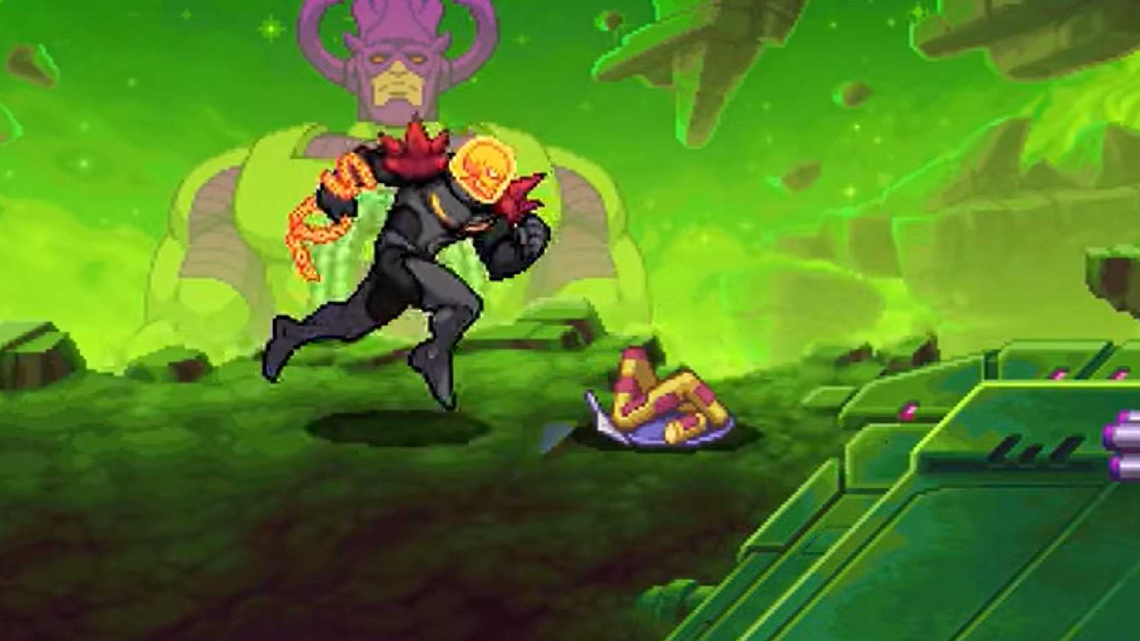 marvel cosmic invasion still showing cosmic ghost rider collecting food