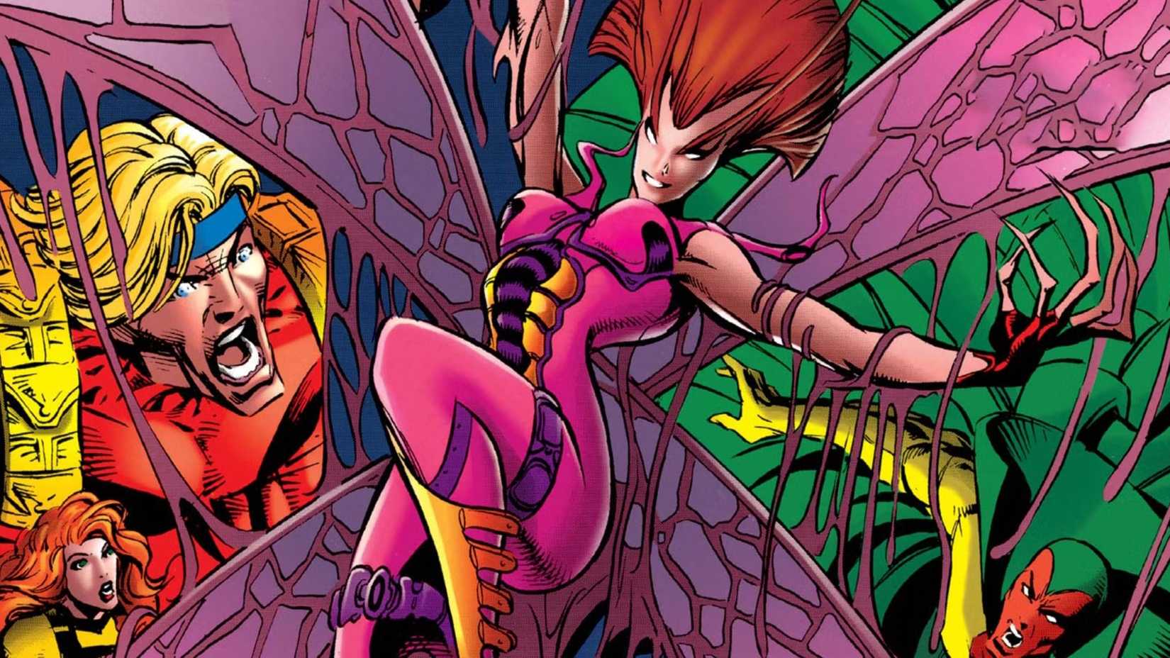 Marvel's Wasp appears in insect form.