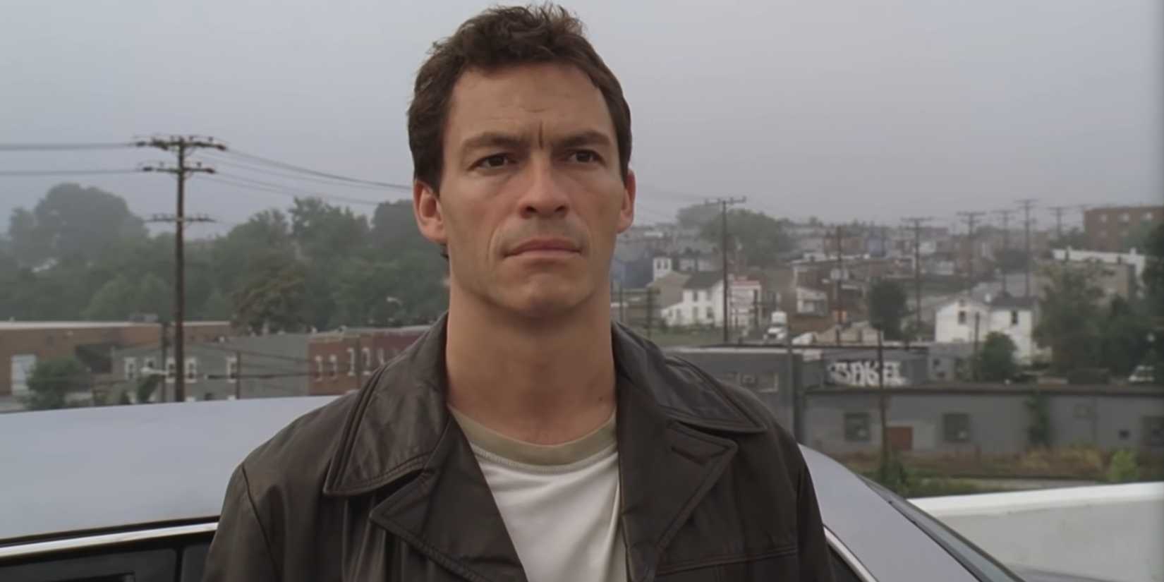 McNulty standing by his car in The Wire series finale