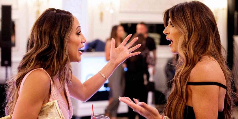 Melissa e Teresa gritando uma com a outra em RHONJ