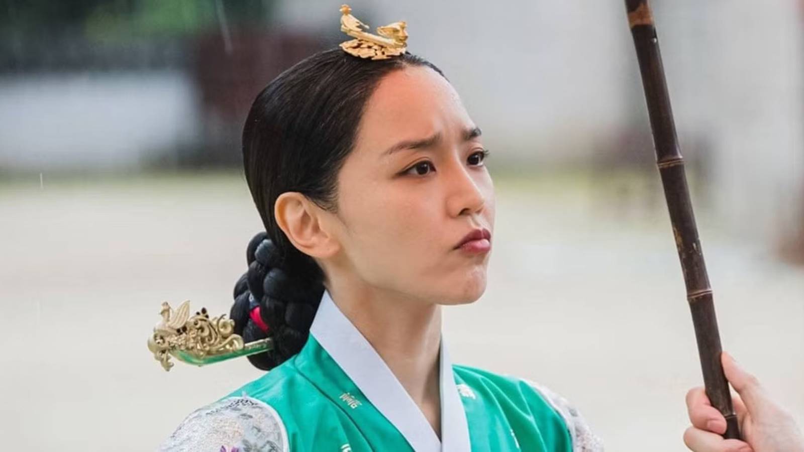 Shin Hye-sun pouting as Kim So-yong in Mr. Queen.