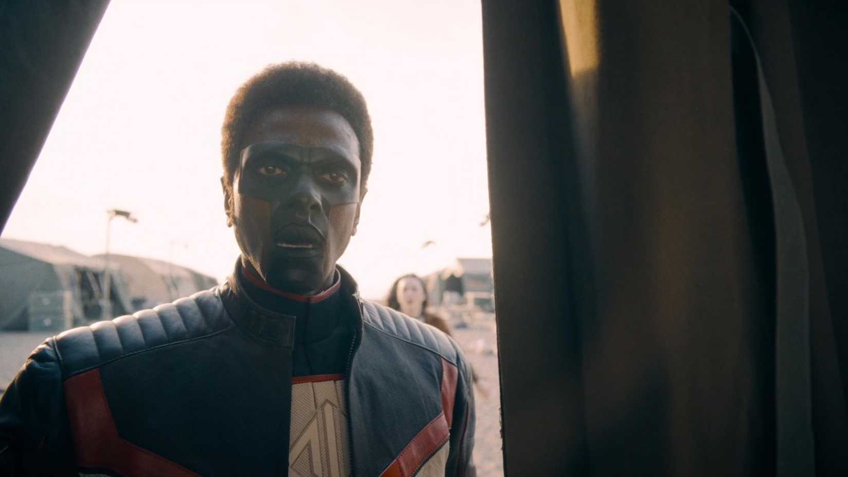 Mr Terrific looking shocked in Superman
