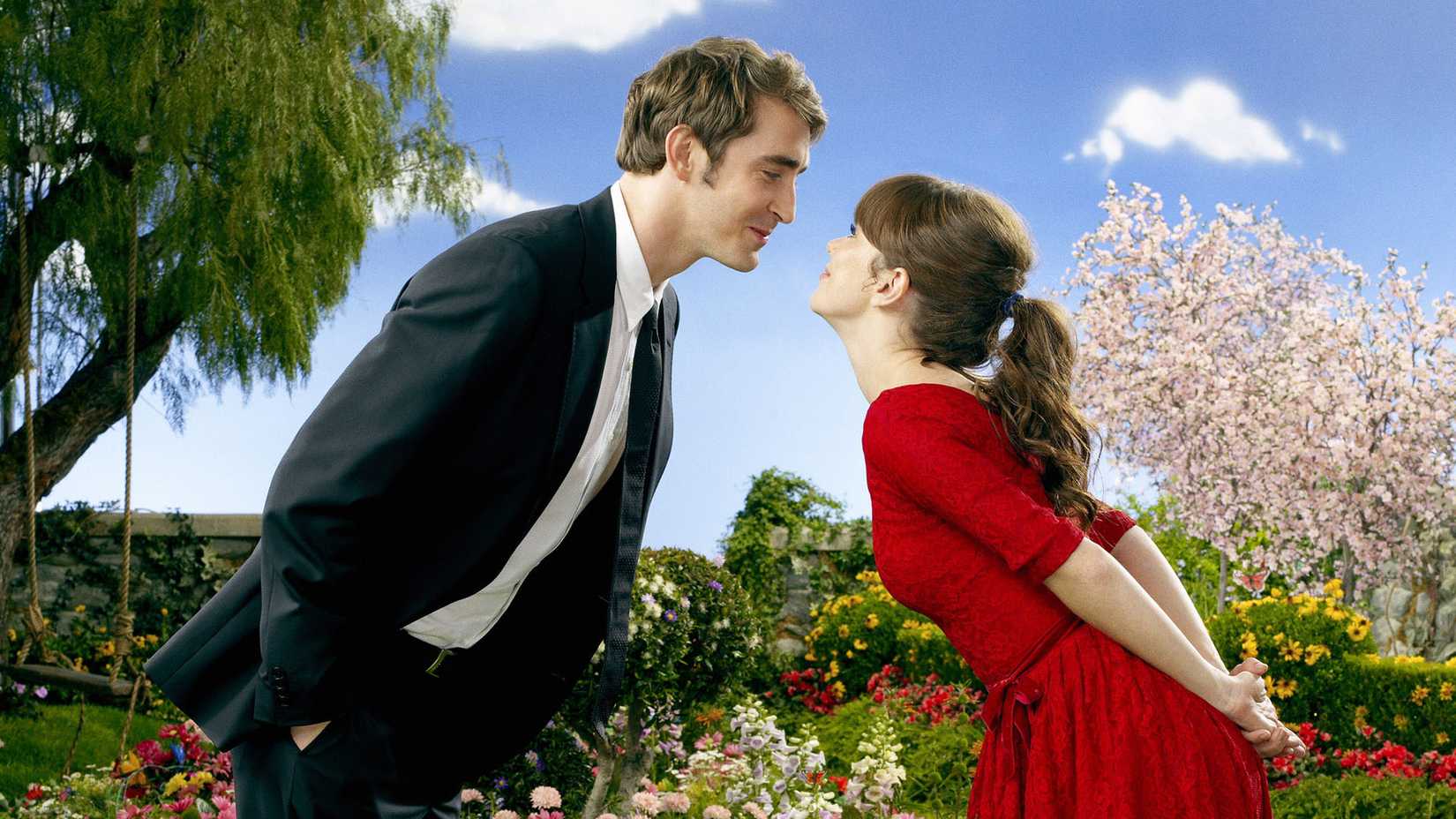 Ned e Chuck prestes a se beijar em Pushing Daisies.