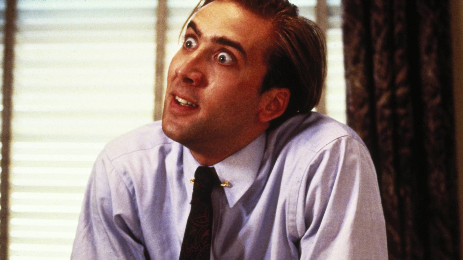 Nicolas Cage looking unhinged in Vampire's Kiss