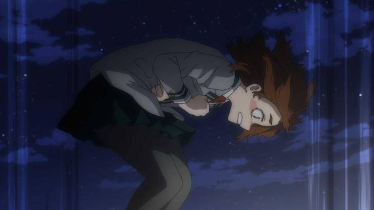 Ochaco Uraraka se penche - Image de l'anime My Hero Academia Saison 8