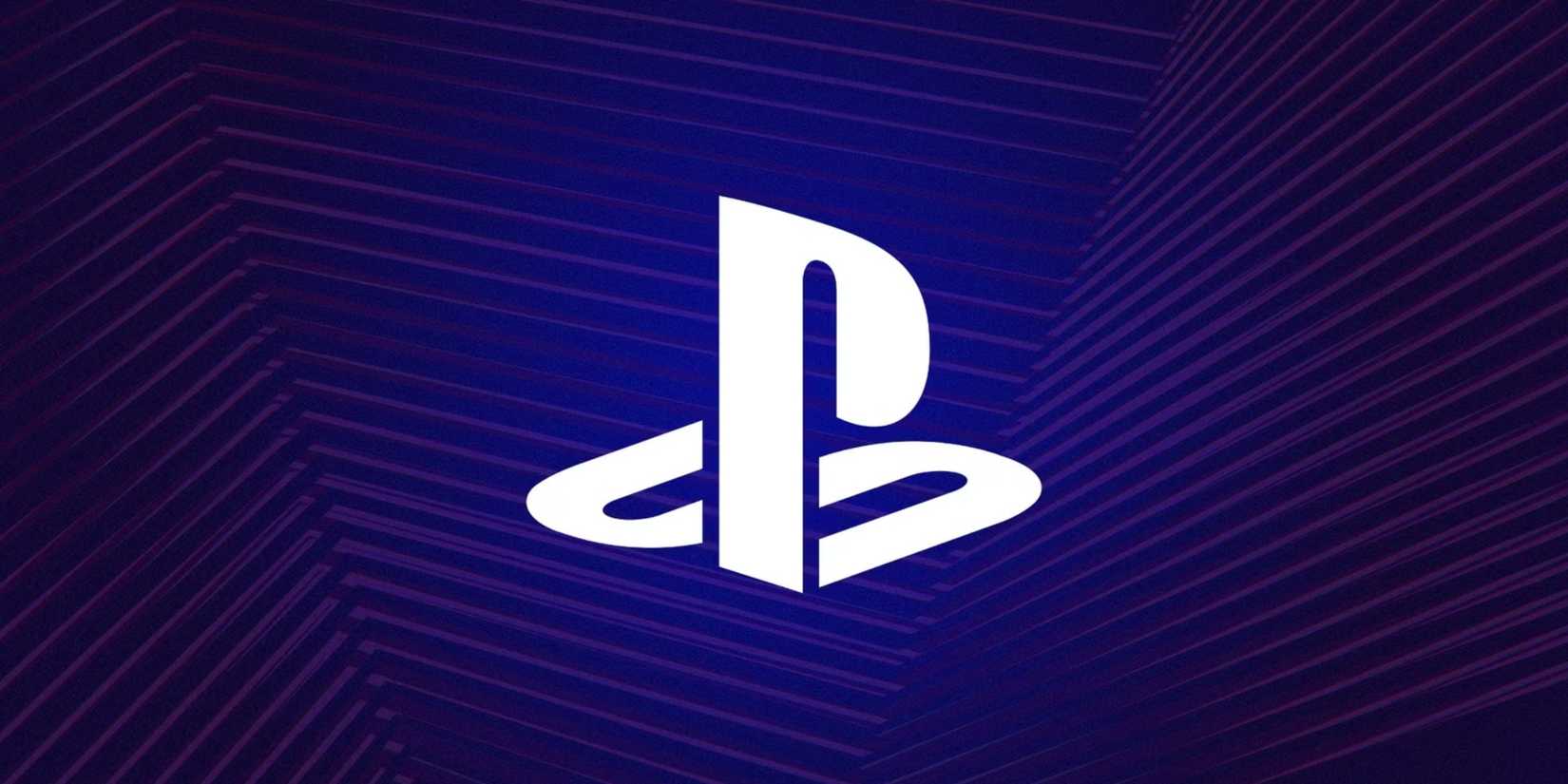 The white PlayStation logo against a dark blue background.