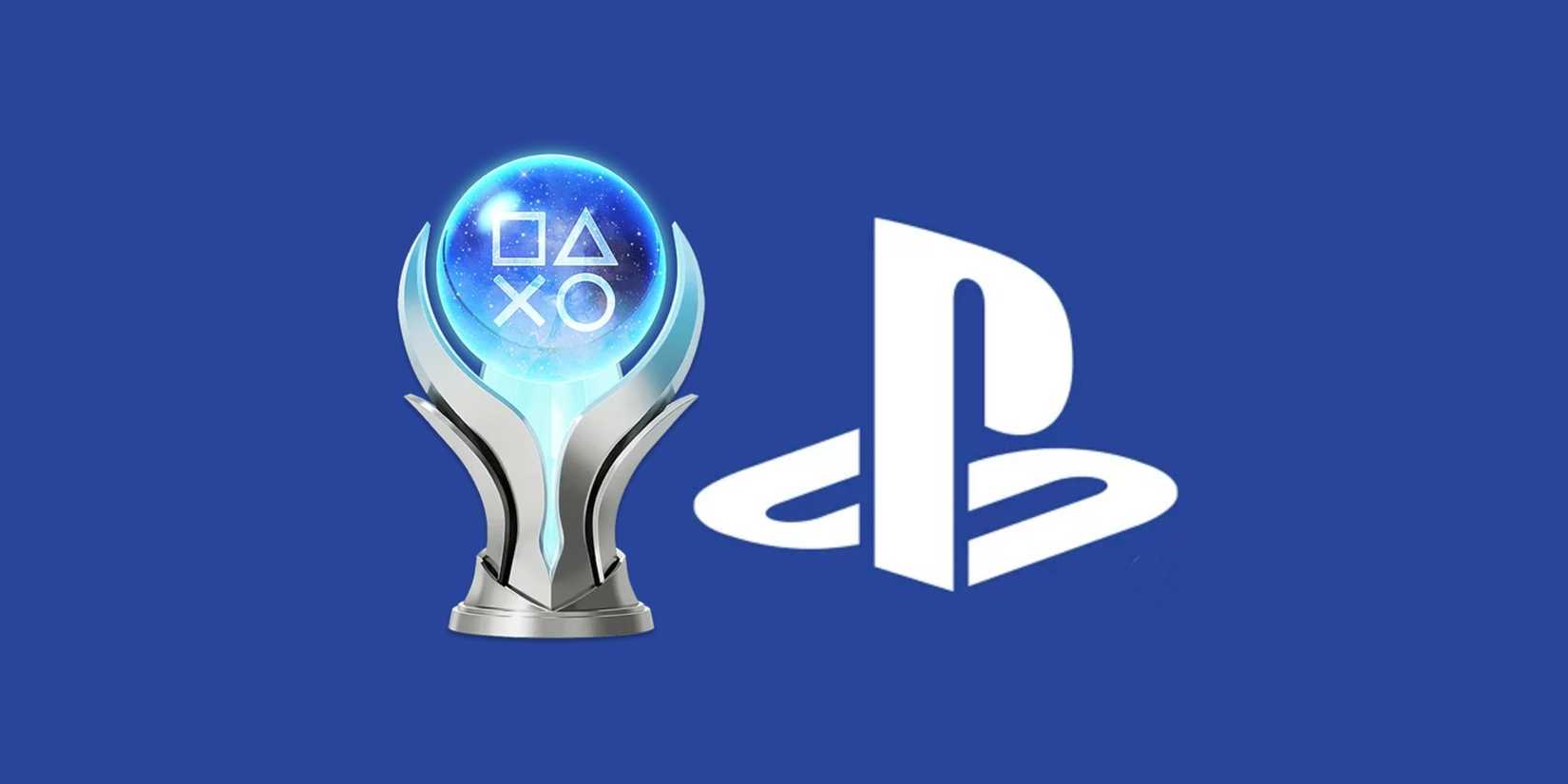 PlayStation logo with Platinum Trophy beside it