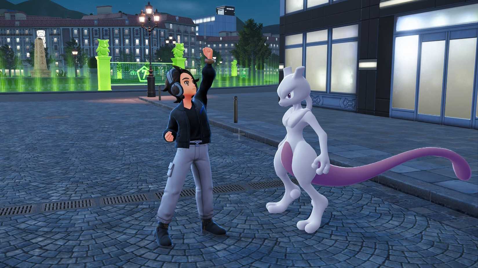 Pokemon City With Mewtwo