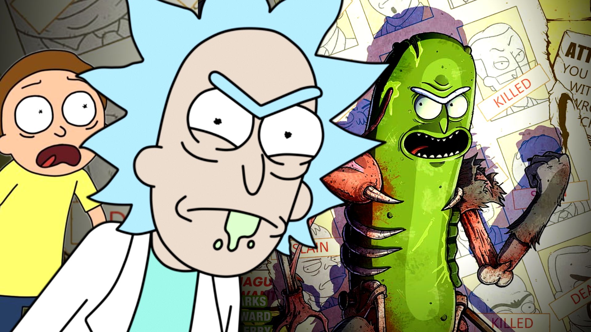 Rick and Morty react to an angry Pickle Rick