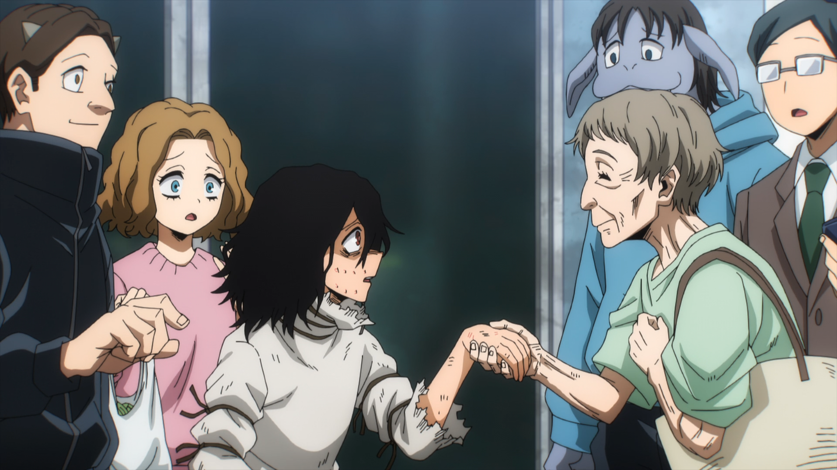 Imagem mostrando a mulher que ajudou Koki Terumoto
