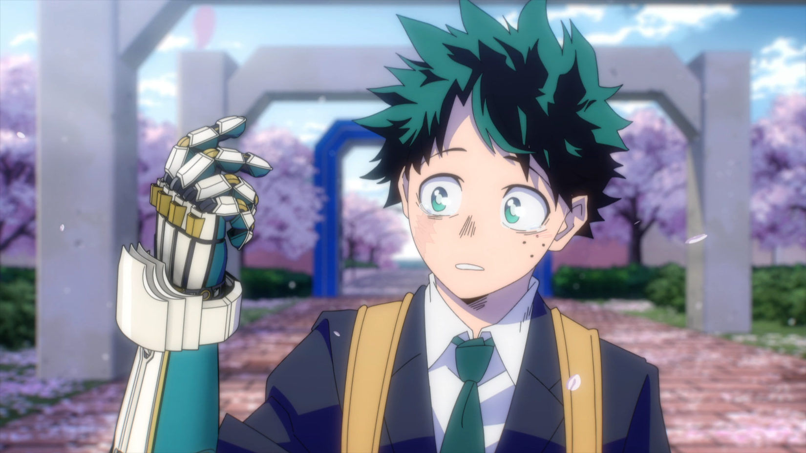 Deku Receiving the Armored Suit