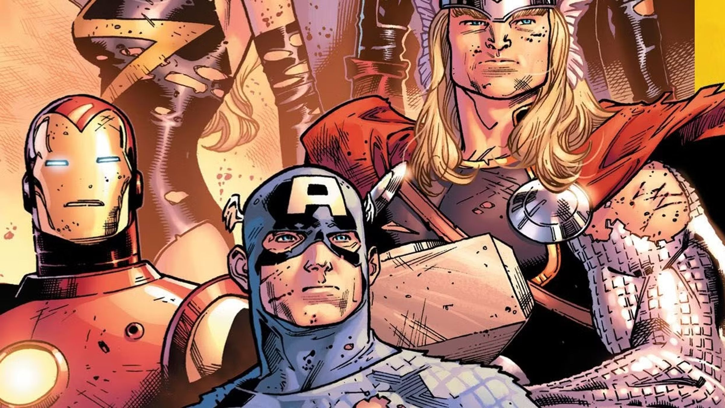 Iron Man, Capitan America e Thor nel evento Siege
