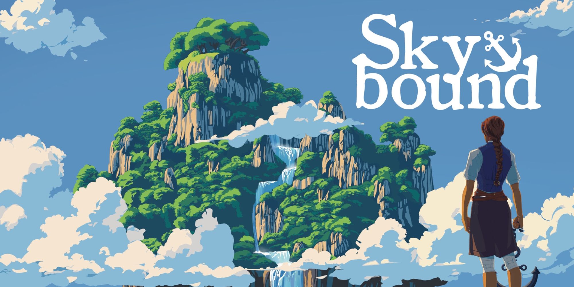 Skybound: bell guarda un'isola in un'illustrazione del gioco