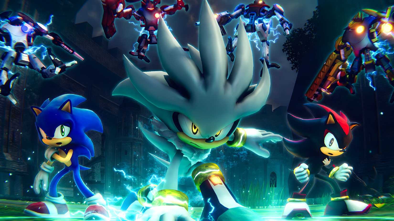 Sonic Silver e Shadow em Sonic 06