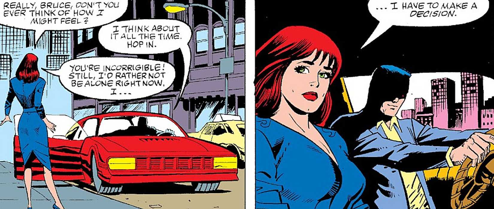 Spider-Man Annual #21, Mary Jane hangs out with a Bruce Wayne analog