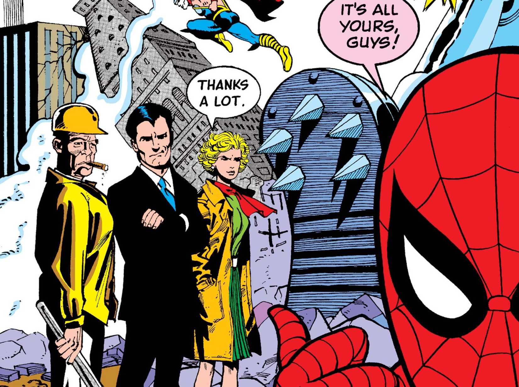 spider-man with damage contro