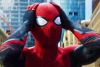 Spider-Man with his hands on his head in Spider-Man Far From Home