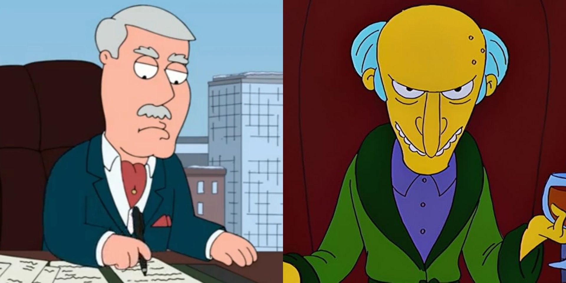 Immagine divisa di Carter Pewterschmidt e Mr. Burns
