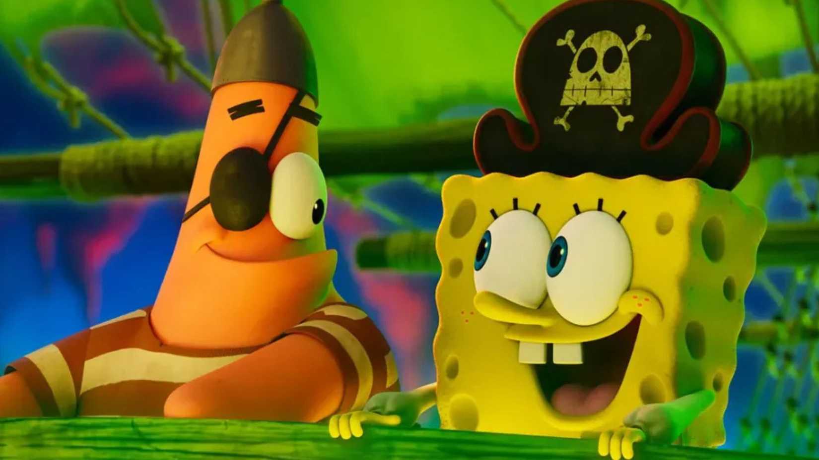 SpongeBob Movie - Patrick and SpongeBob looking at each other