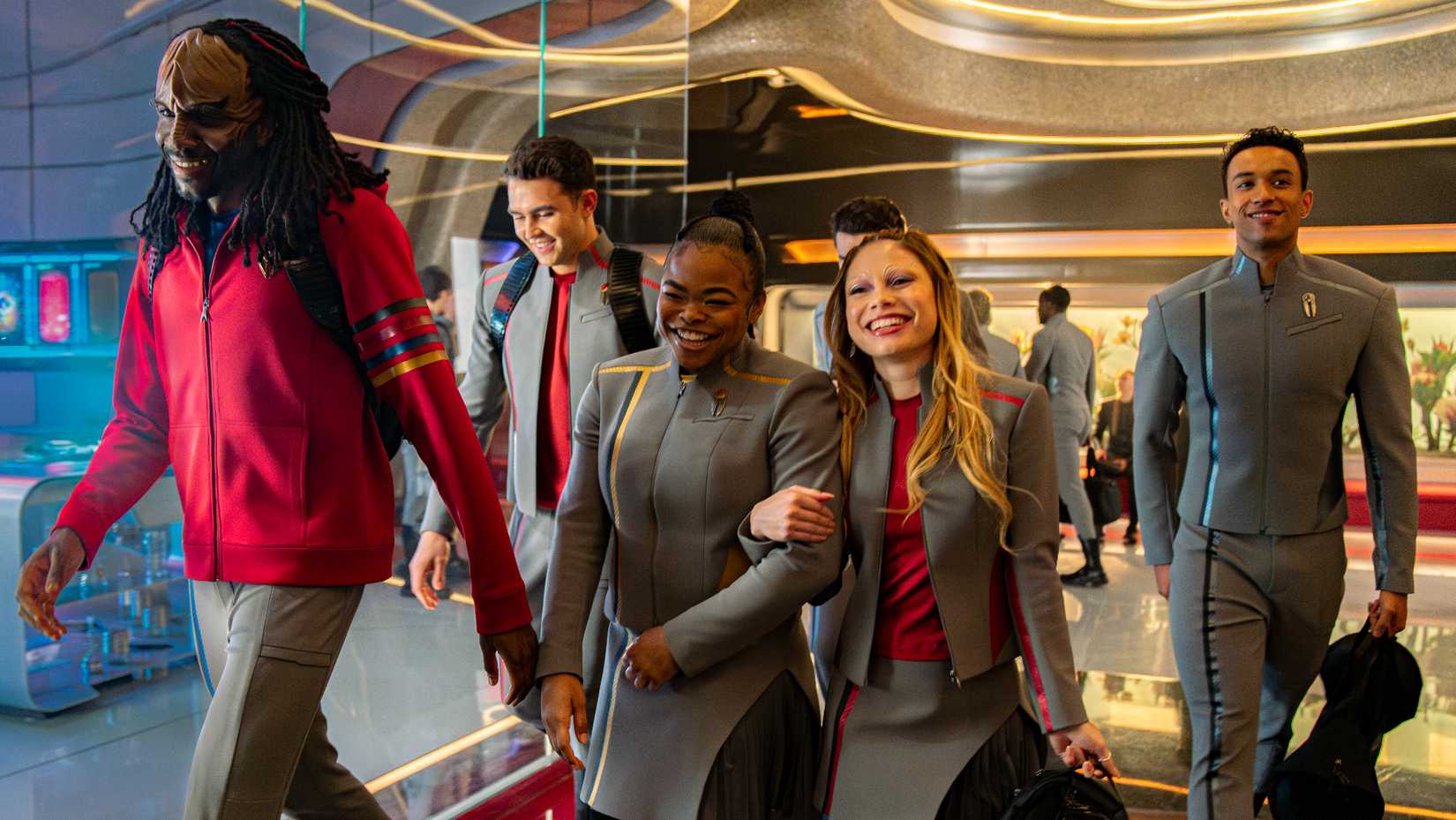 Starfleet Academy cadets happy