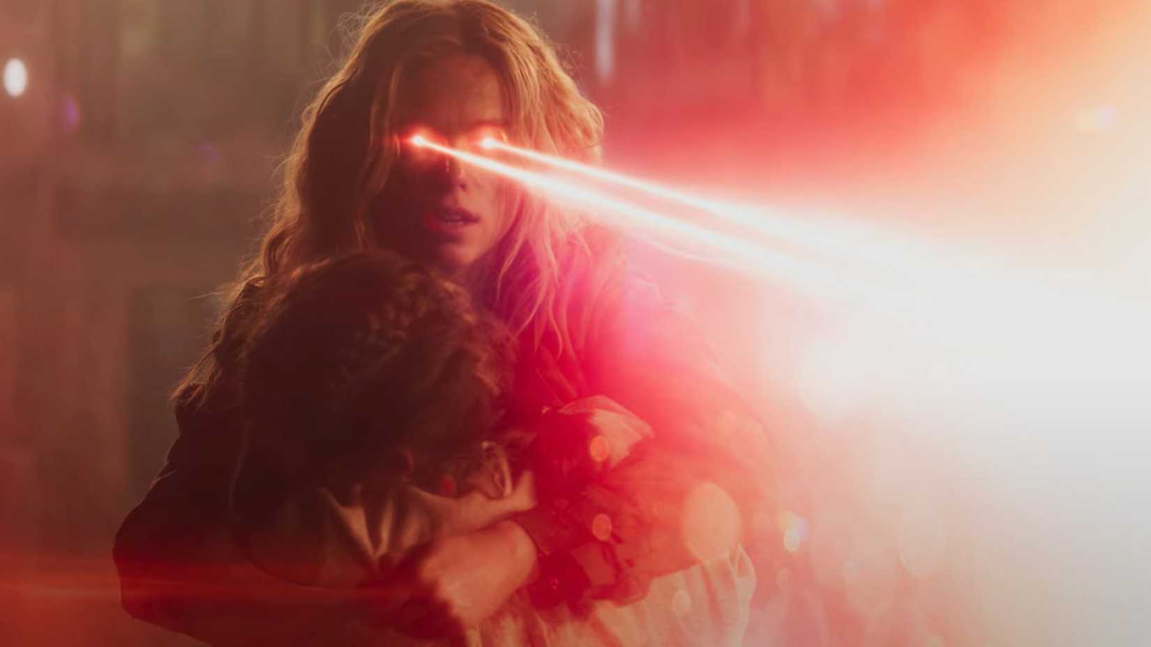 Supergirl and Supergirl trailers with heat vision
