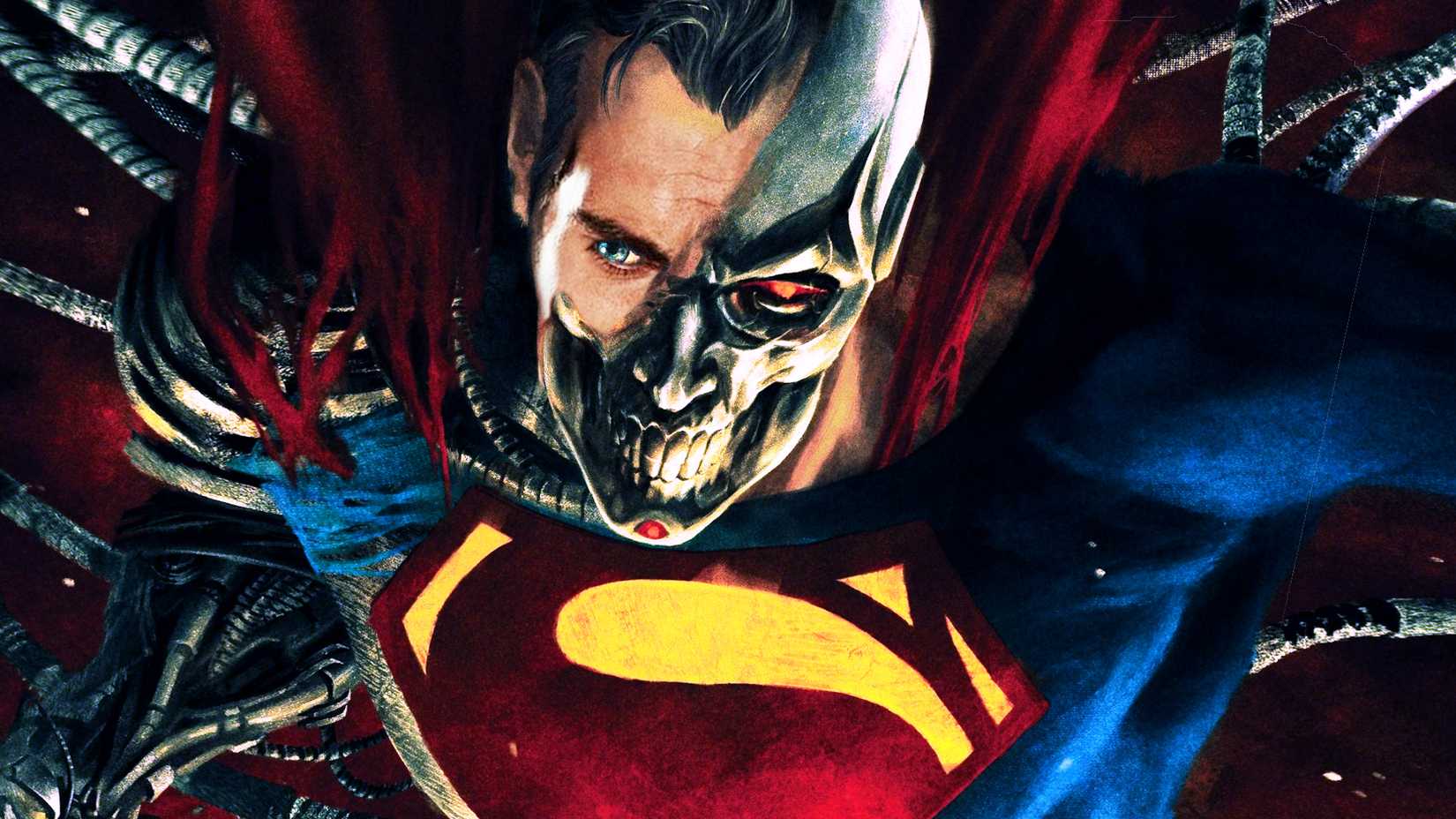 Superman Turns Cyborg in DC Comic Art