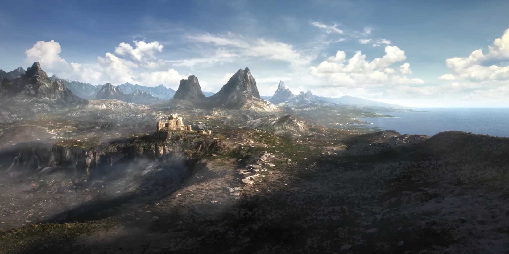 A landscape shot from The Elder Scrolls 6 teaser trailer.