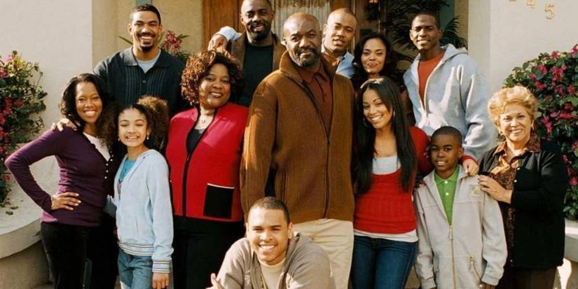 The family in This Christmas posing for a photo