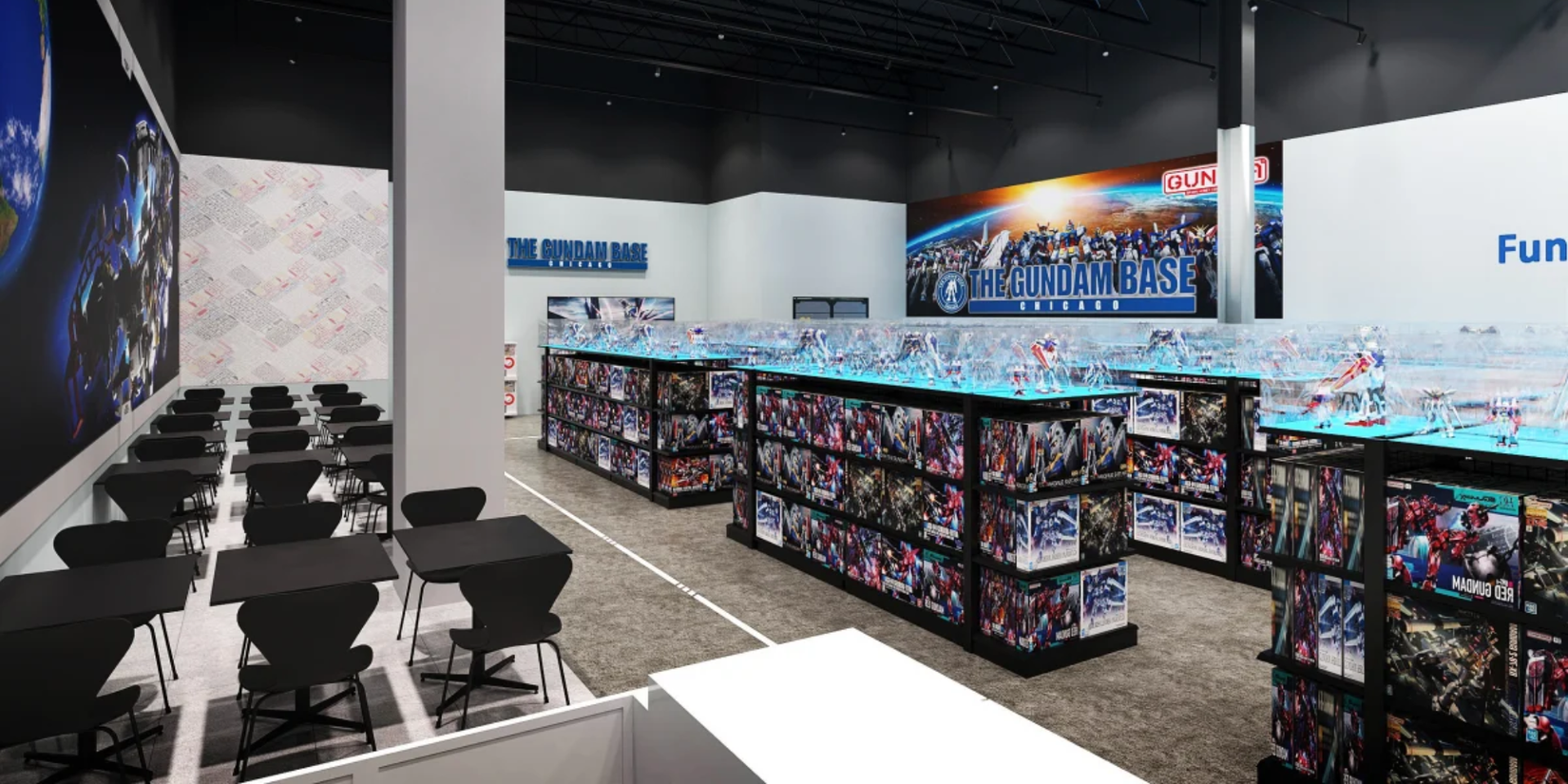 THE GUNDAM BASE store at the Fashion Outlets of Chicago - Image from Bandai Namco Amusement America