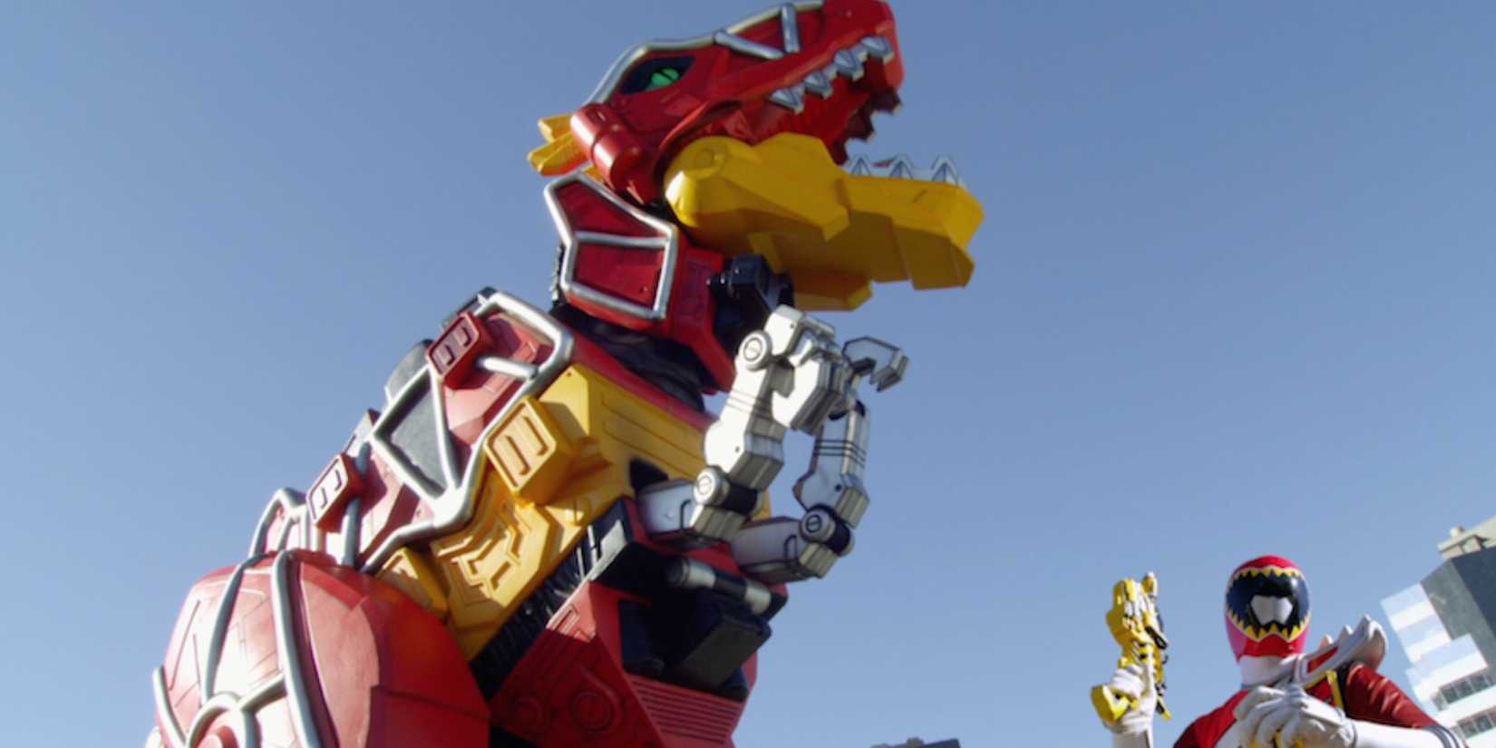 The T-Rex zord in Power Rangers