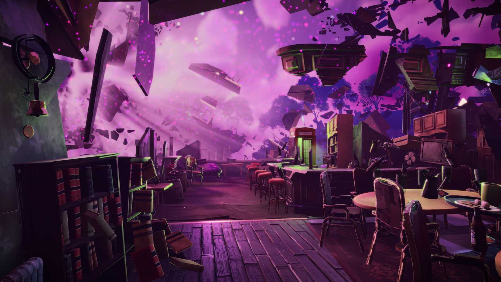 There are no ghosts in this magnificent world that collapses with purple light.