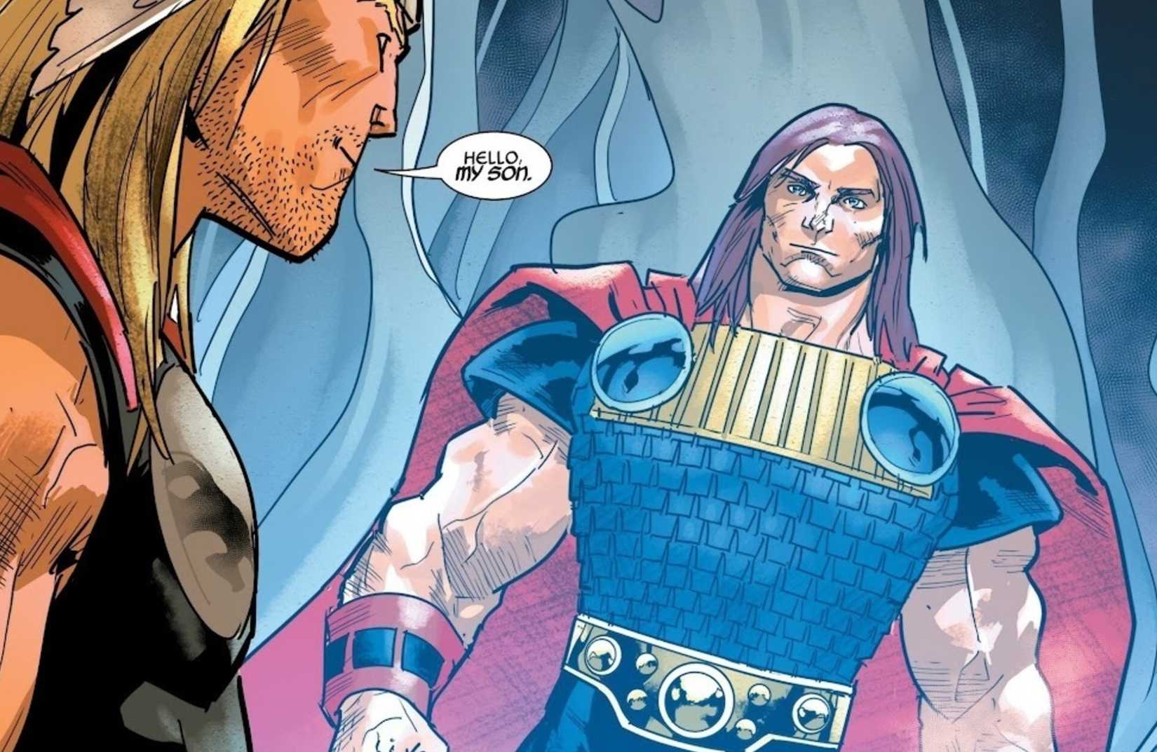 THOR GREETS HIS SON MAGNI