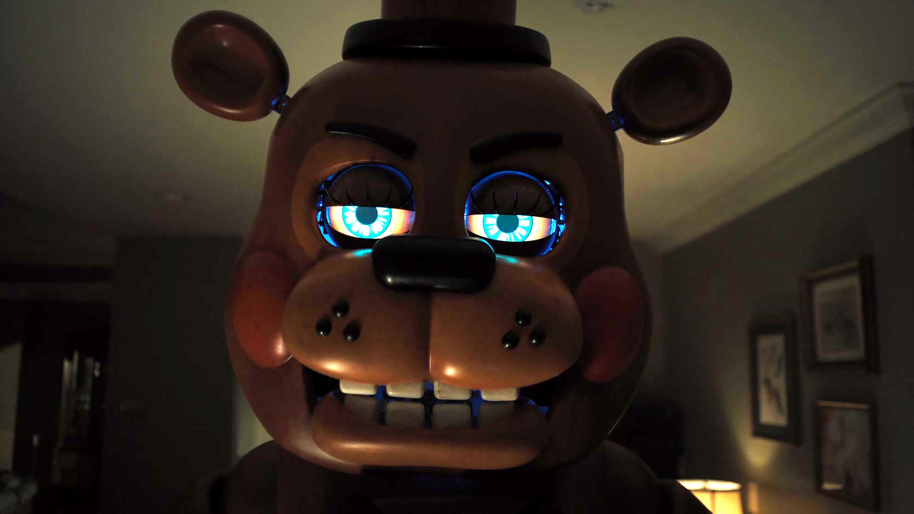 Toy Freddy looking menacingly into the camera in Five Nights at Freddy's 2