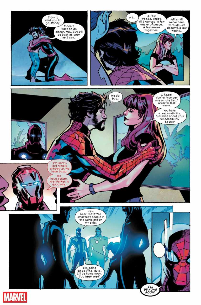 Spider-Man says goodbye to Mary Jane in a preview of Ultimate Endgame \#1