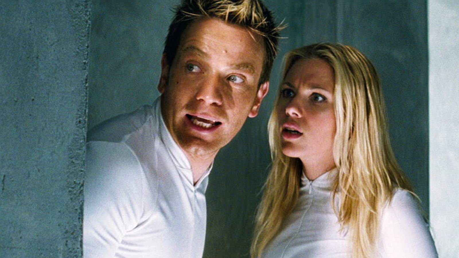 Ewan McGregor and Scarlett Johansson in The Island