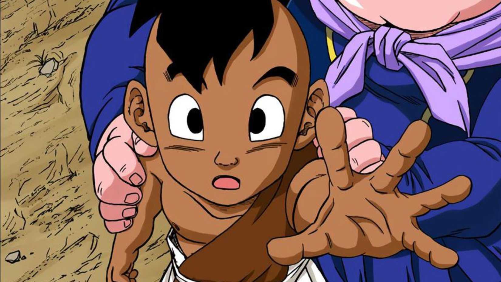 Uub extending his right hand in Dragon Ball Super