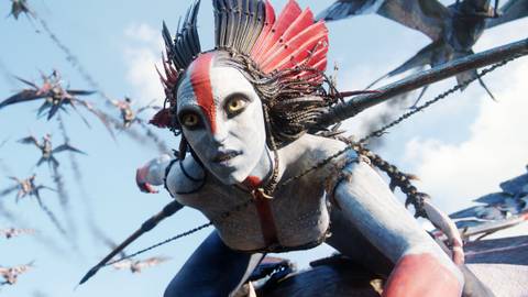 Varang flying in Avatar: Fire and Ash