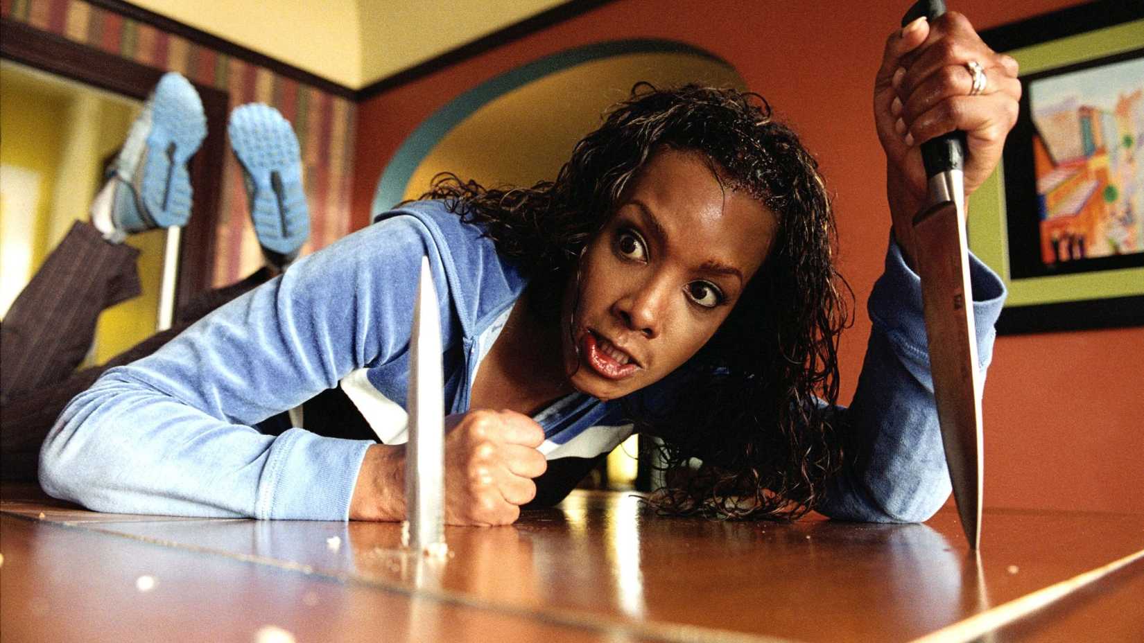 Vivica A Fox as Vernita Green with a knife in Kill Bill