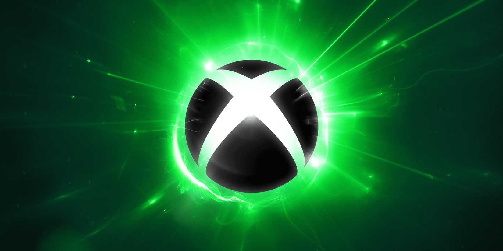 Green light bursts behind the black Xbox logo.