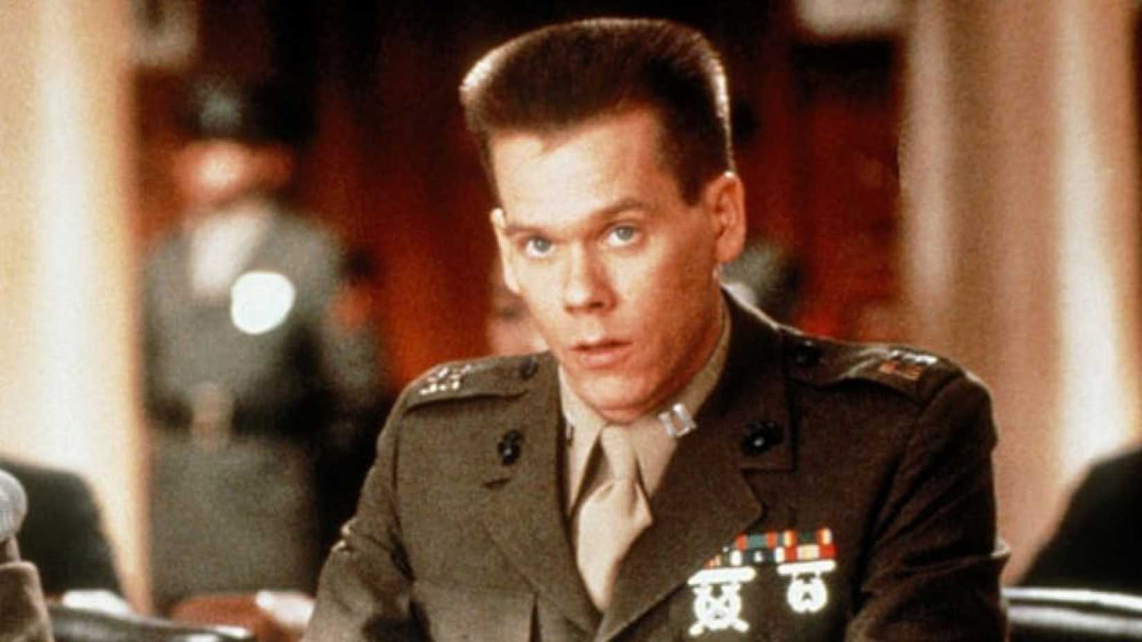 Kevin Bacon looks on in A Few Good Men
