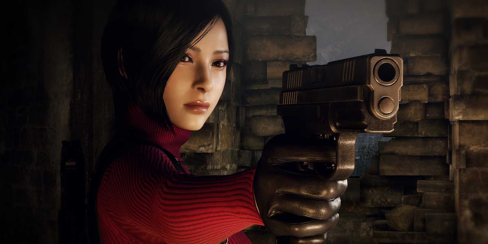 Ada Wong pointing a pistol in Resident Evil 4 Separate Ways