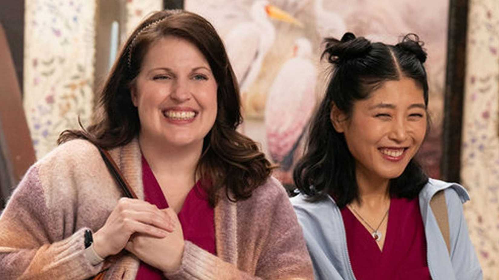 Alex and Serena laughing in an episode in St. Denis medical-1