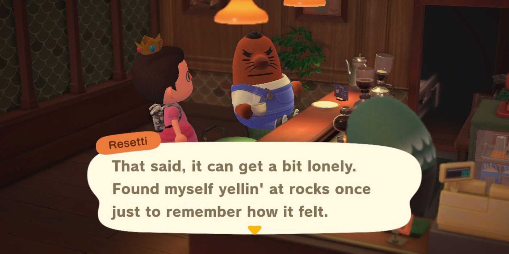 Animal Crossing New Horizons Mr Resetti talking about yelling in other games