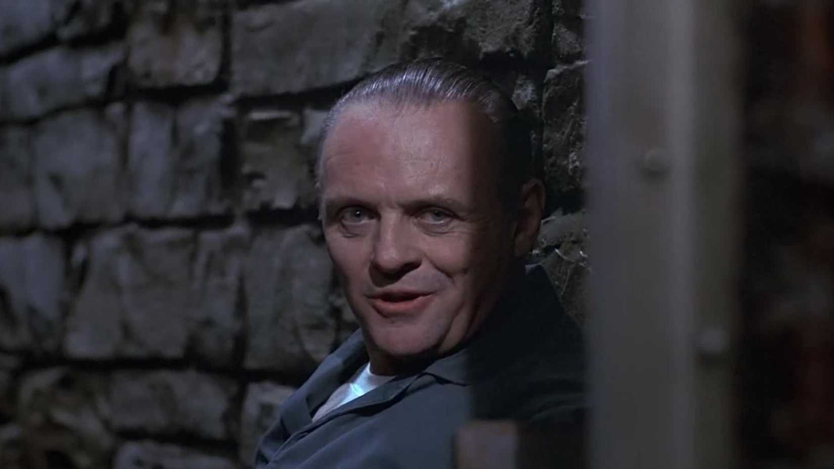 Anthony Hopkins als Hannibal Lecter in seinem Zelle in Silence of the Lambs