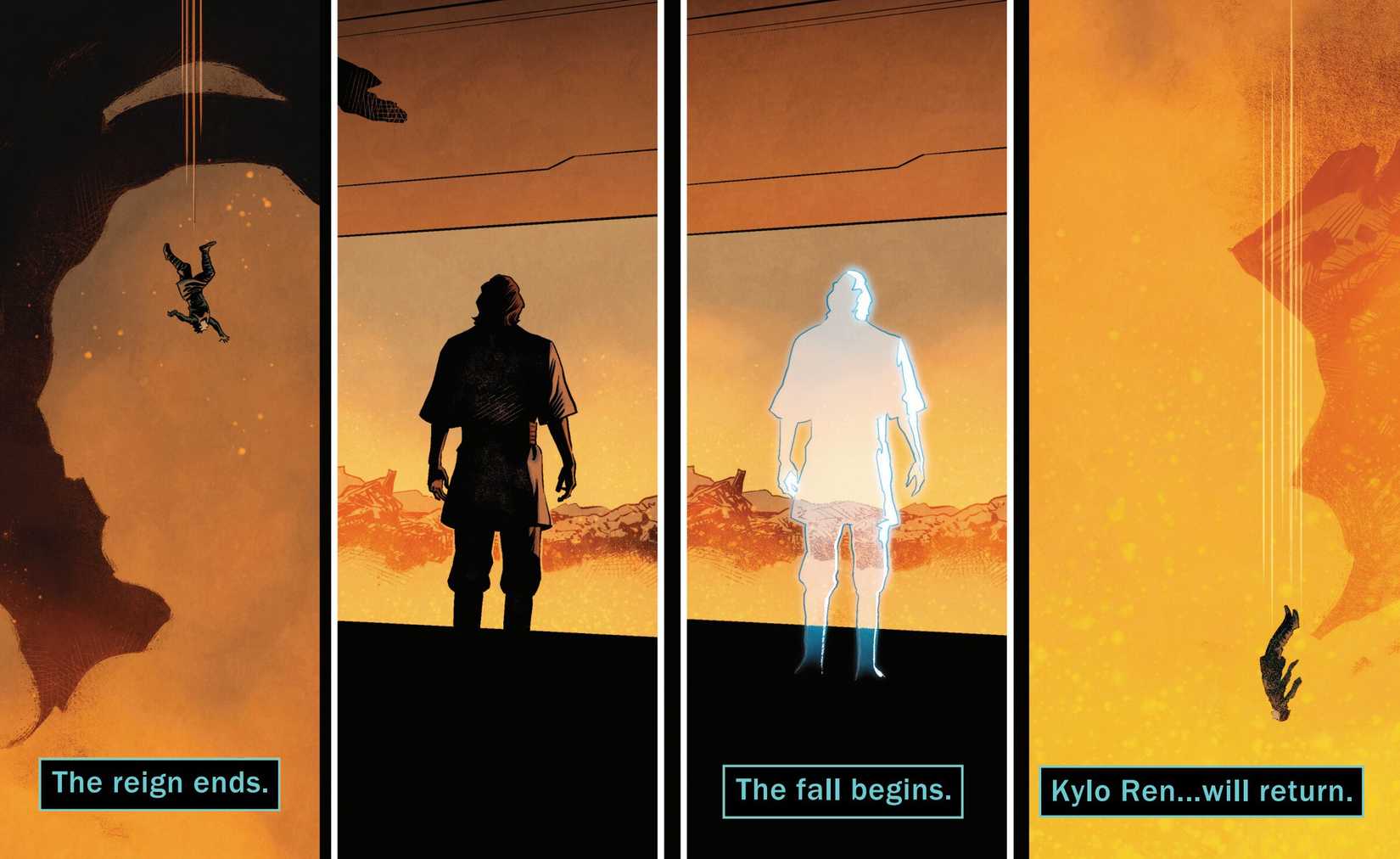 Ben Solo Jedi Force Being Watches Kylo Ren Fall in Comic