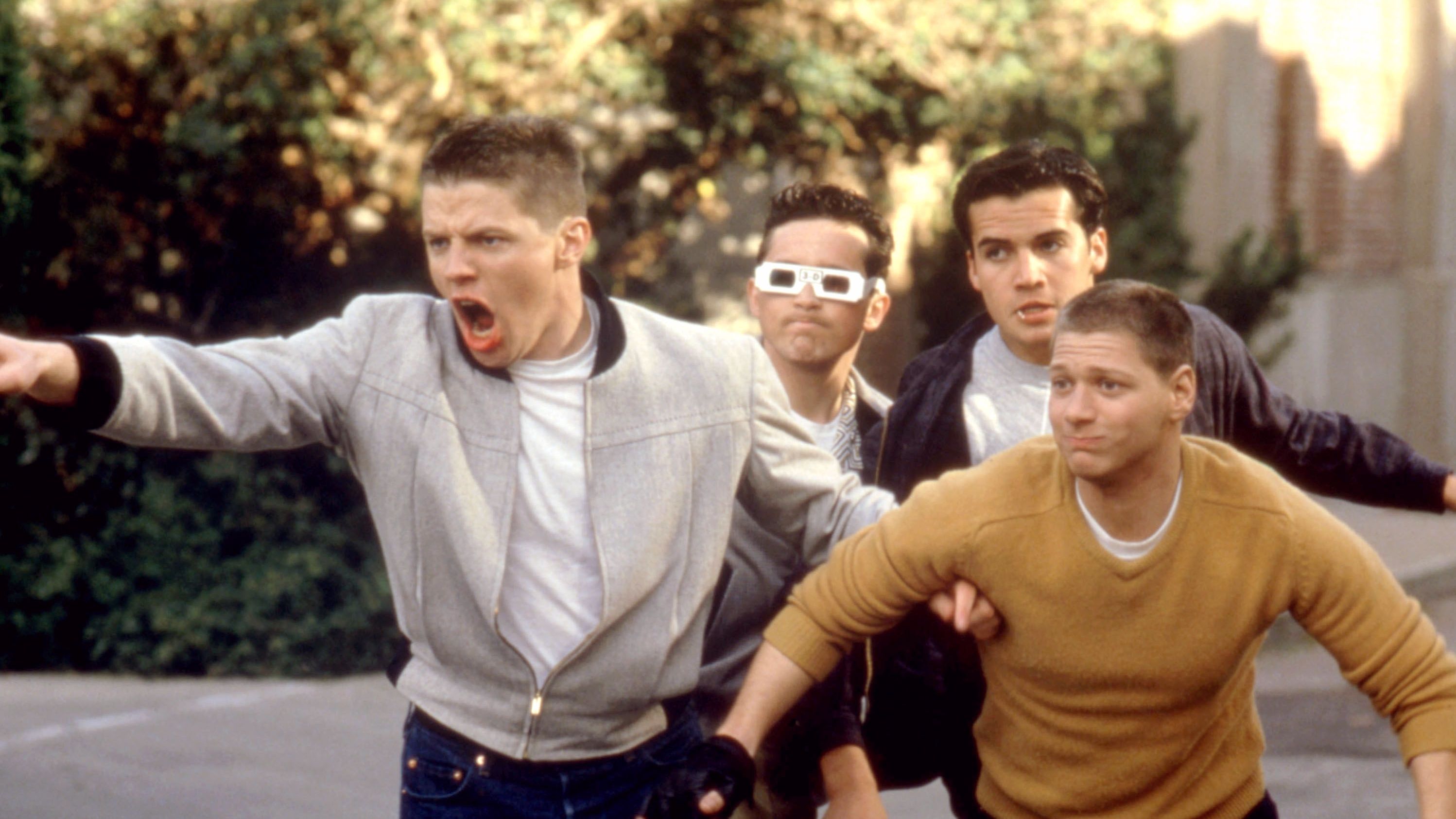 Biff and his cronies yelling in Back to the Future
