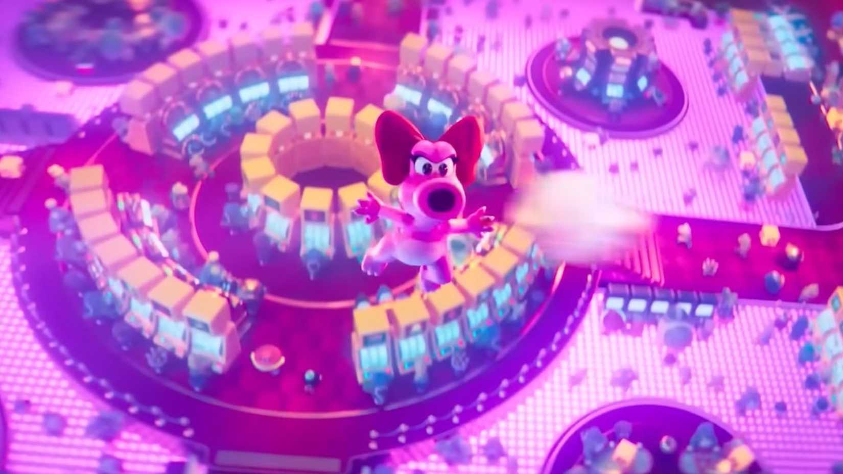 Every New Boss Confirmed For The Super Mario Galaxy Movie 1 Birdo jumping through the air in The Super Mario Galaxy Movie