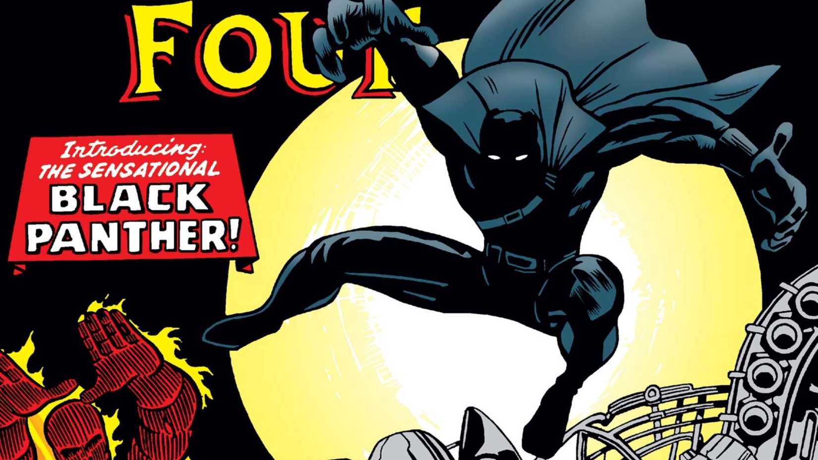 black panther cover for Fantastic Four #52