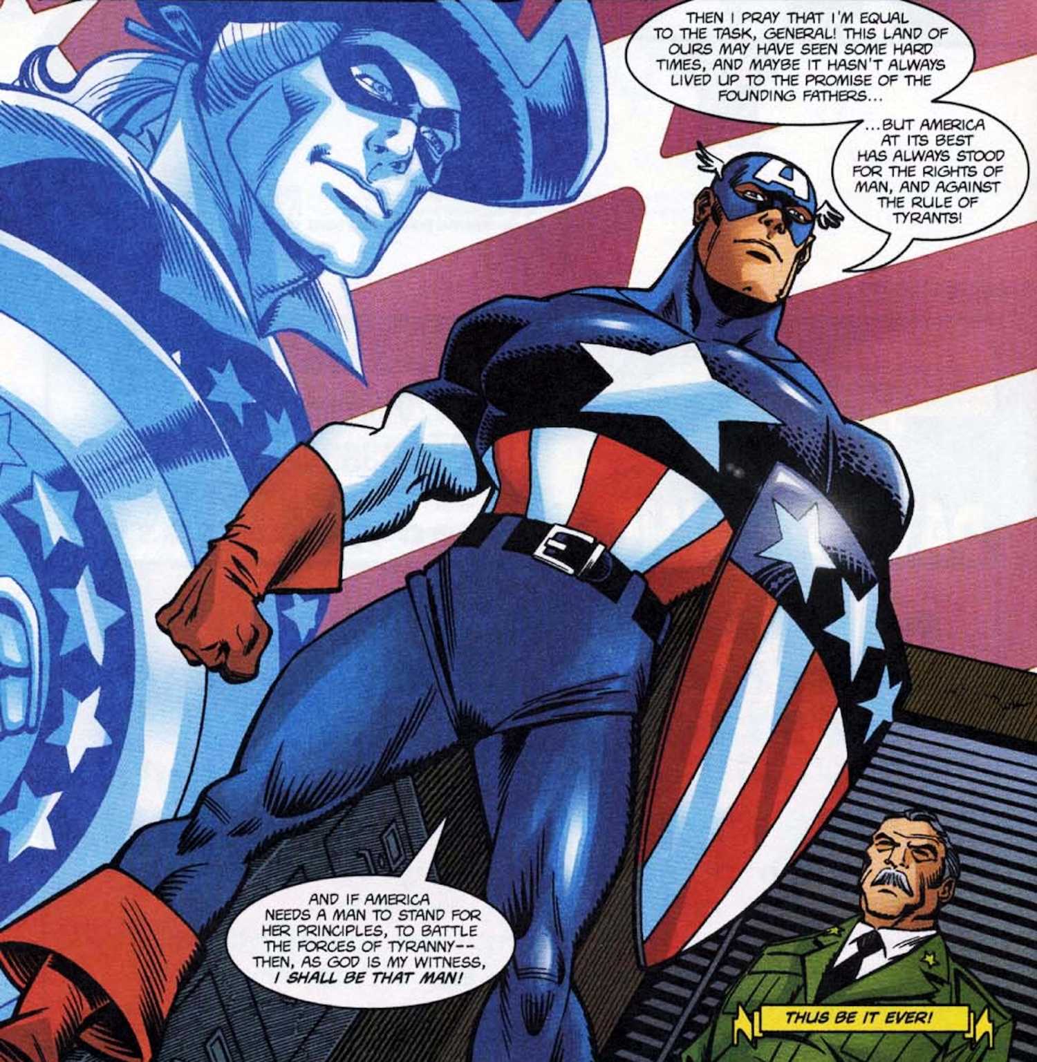 Captain America Wears First Costume in Tribute To His Ancestor